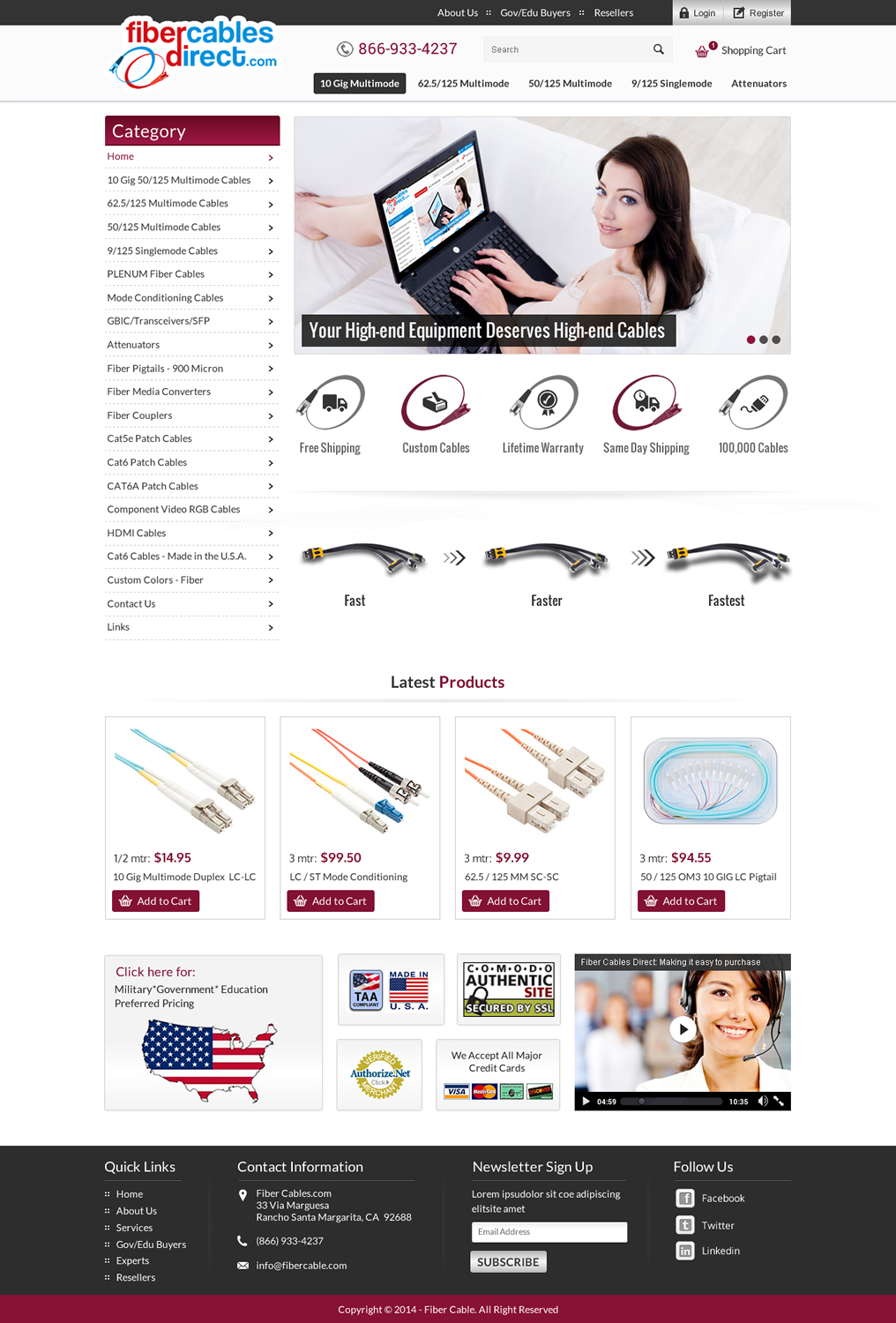 WordPress-Design von Sbss für FiberCablesDirect.com | Design #3458076