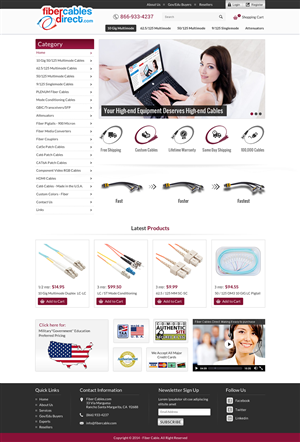 Wordpress Design by Sbss for FiberCablesDirect.com | Design: #3458076