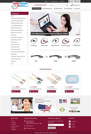Wordpress Design by Sbss for FiberCablesDirect.com | Design: #3458086