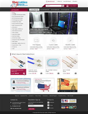 Wordpress Design by Sbss for FiberCablesDirect.com | Design: #3458098