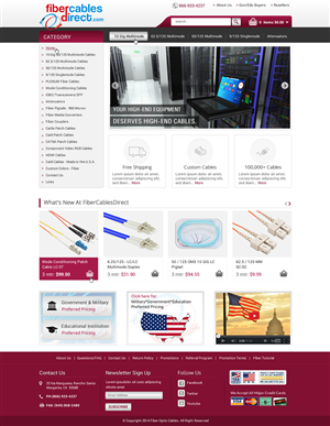Wordpress Design by Sbss for FiberCablesDirect.com | Design: #3458099