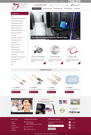 Wordpress Design by Sbss for FiberCablesDirect.com | Design: #3466826
