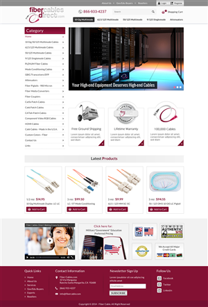 Wordpress Design by Sbss for FiberCablesDirect.com | Design: #3466836