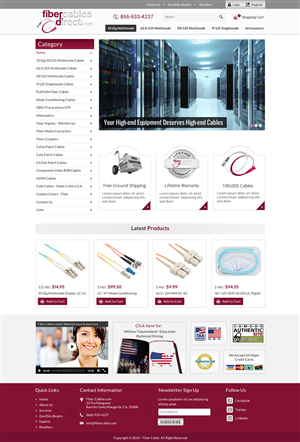 Diseño Wordpress por Sbss para FiberCablesDirect.com | Diseño: #3466850