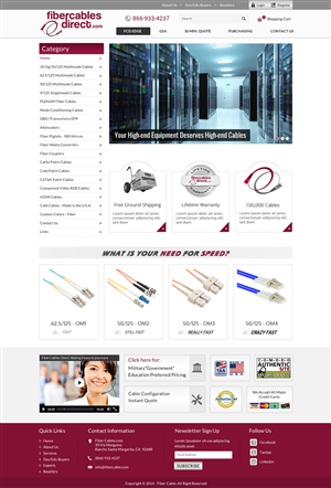 Redesign of FiberCablesDirect.com website | WordPress-Design von Sbss