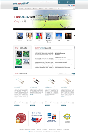 Wordpress Design by Black Stallions Impressive Solutions for FiberCablesDirect.com | Design #3378834
