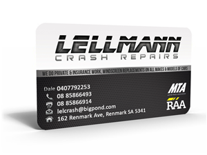 Diseño de Tarjeta de Presentación por Hardcore Design para Lellmann Crash Repairs | Diseño #3433321