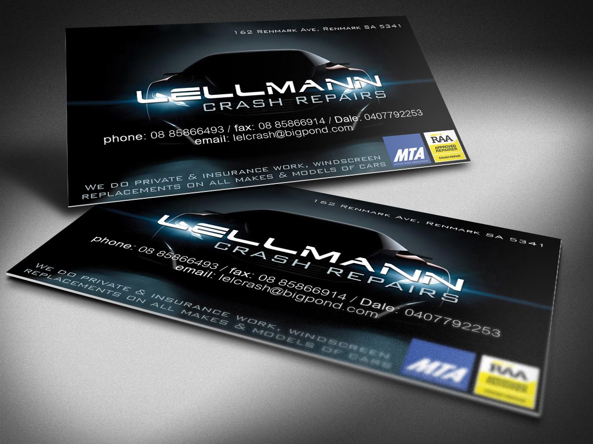 Diseño de Tarjeta de Presentación por FutureDesigne para Lellmann Crash Repairs | Diseño #3446872