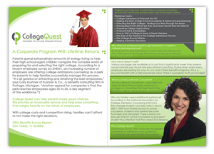 Diseño de Brochure por azakdesigns para College Quest Consulting, LLC | Diseño: #846131