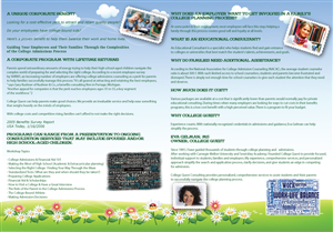 Diseño de Brochure por DesignMedia para College Quest Consulting, LLC | Diseño: #855782