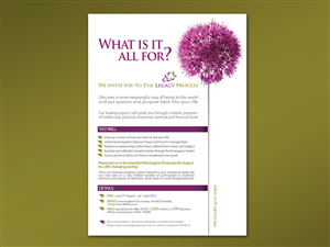 Executive retreat/workshop flyer for Legacy Process | Diseño de Flyer por Sonya