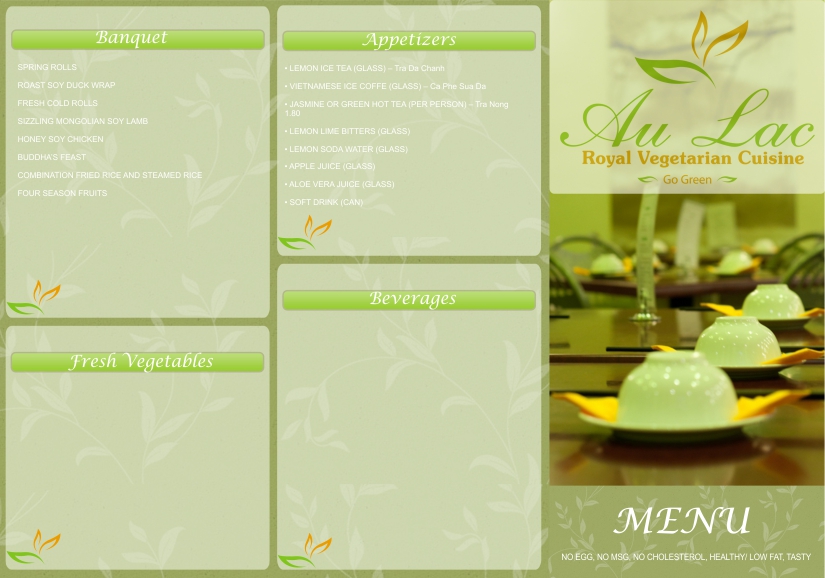 Menu Design by designo for Golden Lotus | Design #832847
