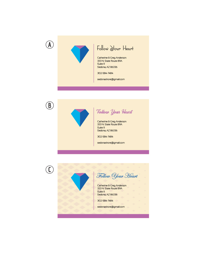 Business Card Design by wcp3_designs for Follow Your Heart | Design #3375231