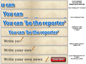 Banner ad for hyper local news site