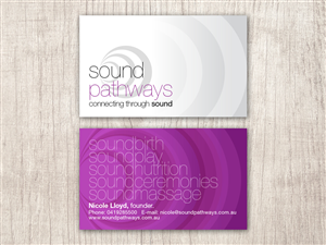 Business Card Design by Toblindfoldher Graphic Design for SoundPathways | Design: #3351176