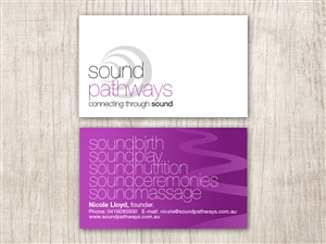 Business Card Design by Toblindfoldher Graphic Design for SoundPathways | Design: #3351202