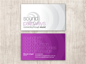 Business Card Design by Toblindfoldher Graphic Design for SoundPathways | Design: #3357679