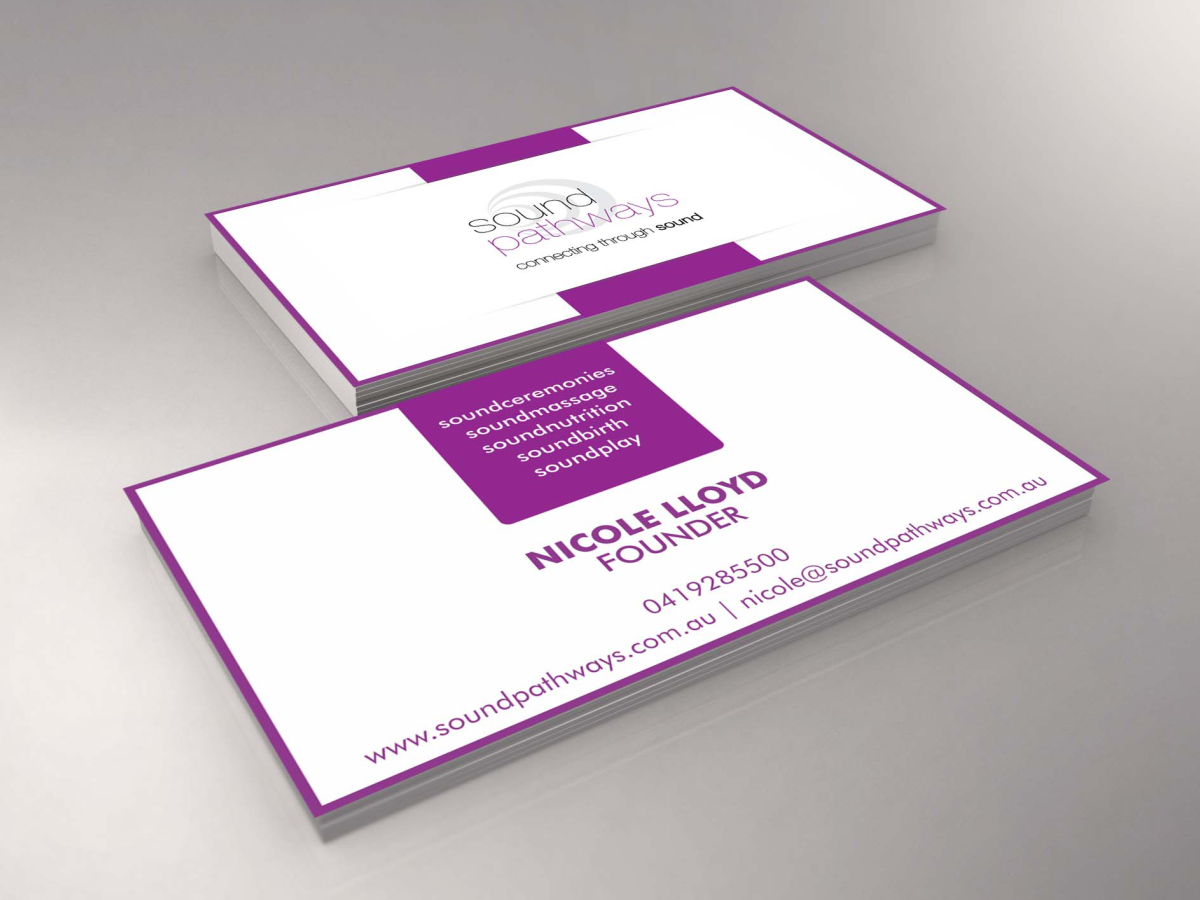 Business Card Design by asykar design for SoundPathways | Design #3360148