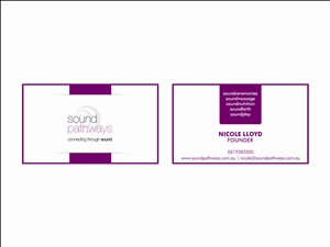 Business Card Design by asykar design for SoundPathways | Design #3360167