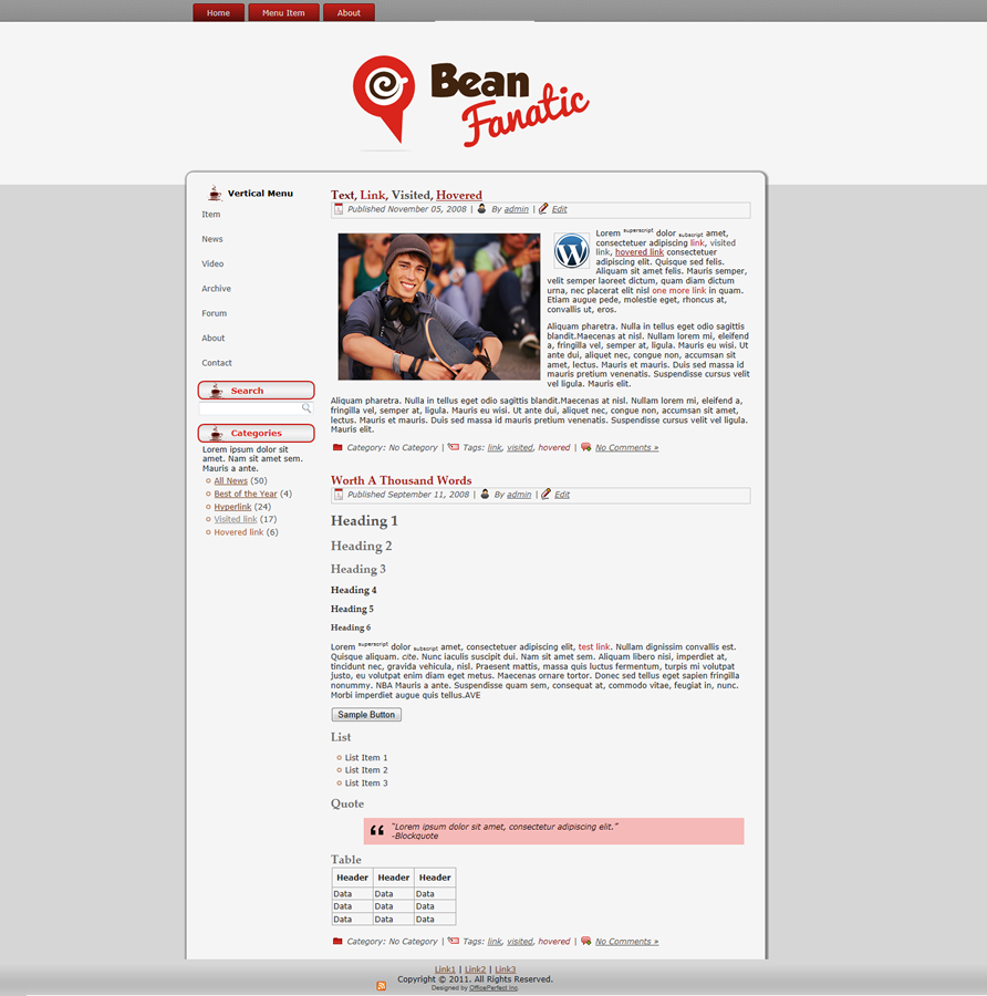 Wordpress Design by hjohnson for this project | Design #850586