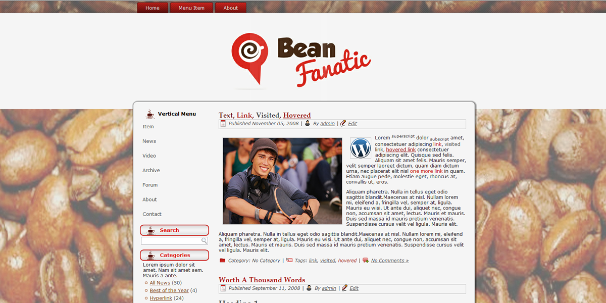 WordPress-Design von hjohnson für dieses Projekt | Design #850617