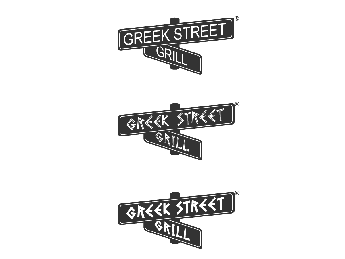 Logo Design by monkey for Greek Street Grill | Design #3356184
