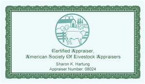 Business Card Design by Hunter Graphics for CERTIFIED AGRICULTURAL APPRAISER | Design: #3382661