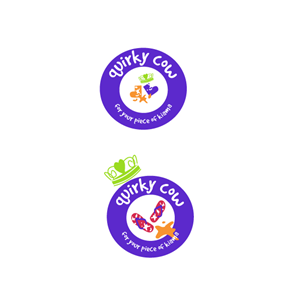 Quirky Cow (main heading) Gifts (a little less important) | Logo Design by Hiccups Design