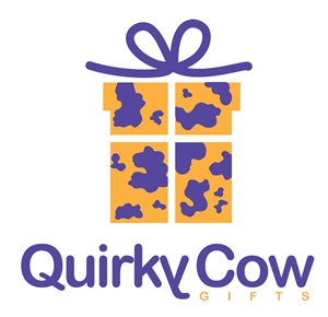 Quirky Cow (main heading) Gifts (a little less important) | Logo Design by ZinTech