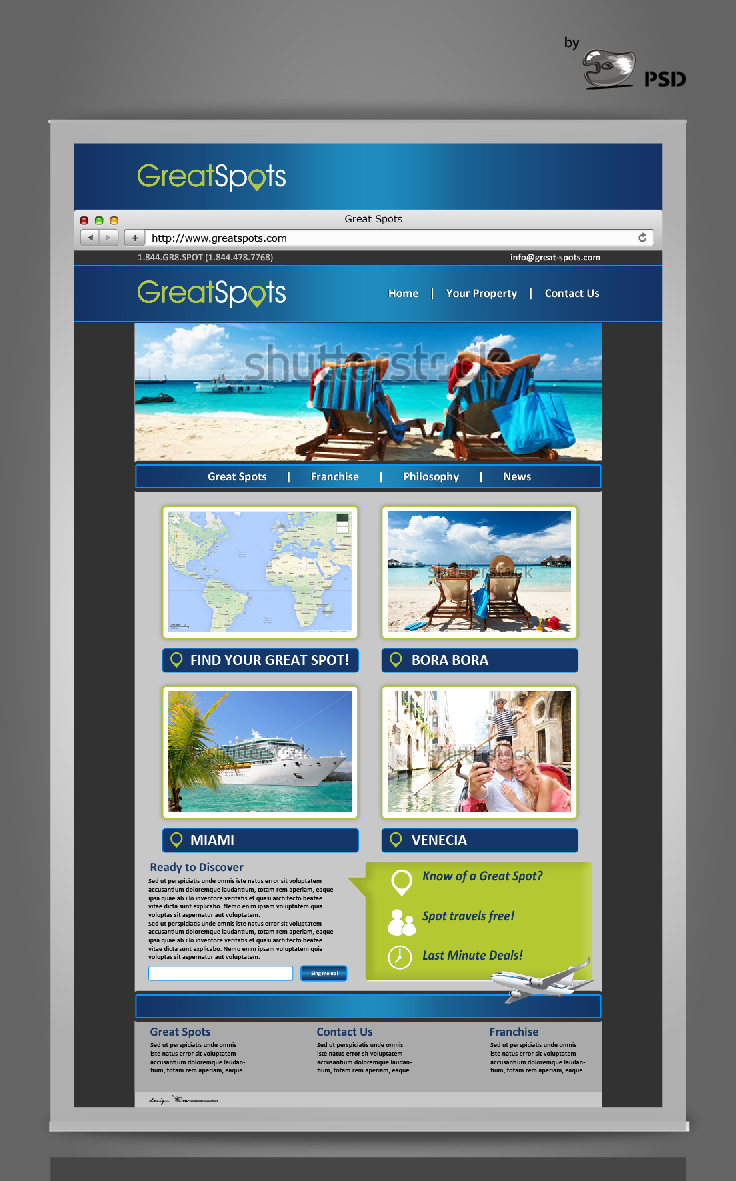 Web-Design von byPSD für Great Spots | Design #3393518