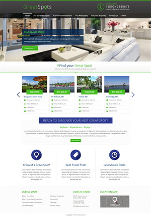 Web Design by Hashim Creetto for Great Spots | Design: #3413861
