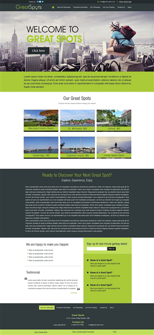 Diseño Web por Kuldeepak para Great Spots | Diseño #3391497
