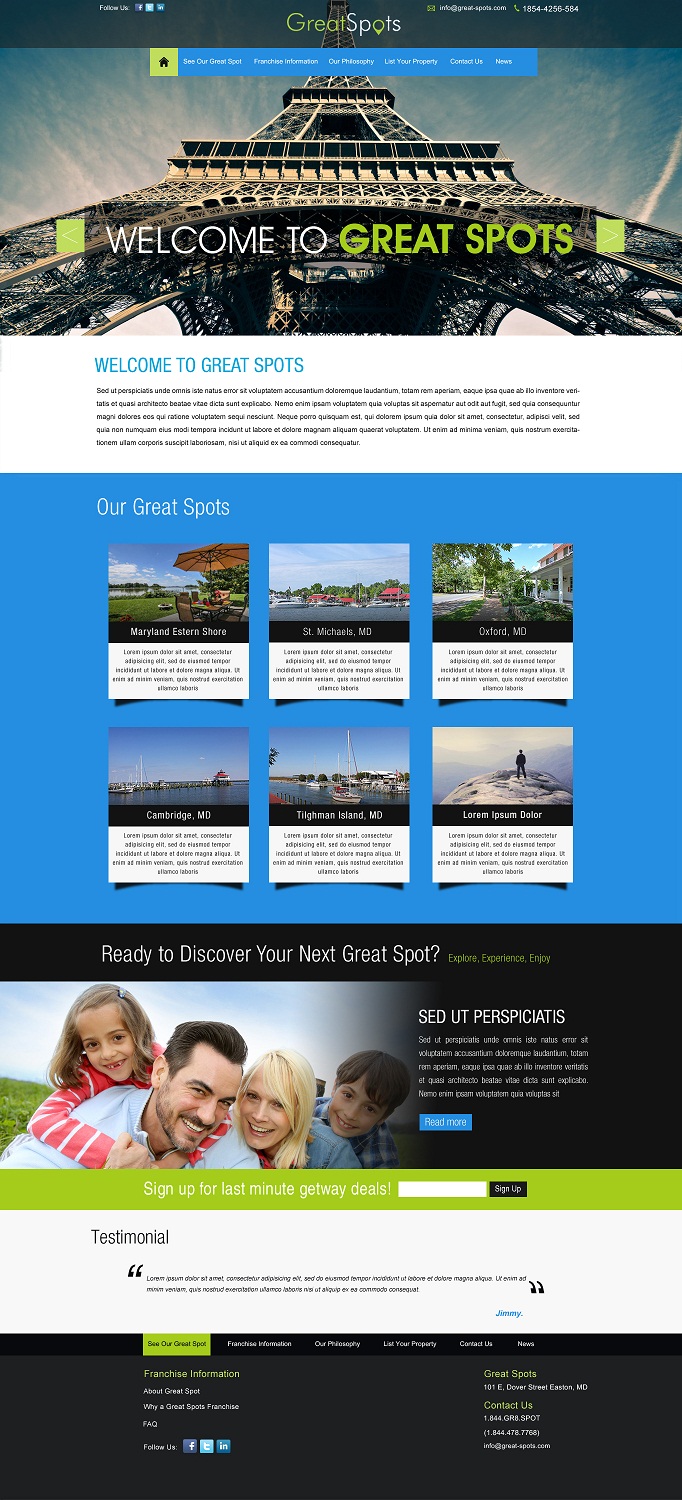 Diseño Web por Kuldeepak para Great Spots | Diseño #3391502