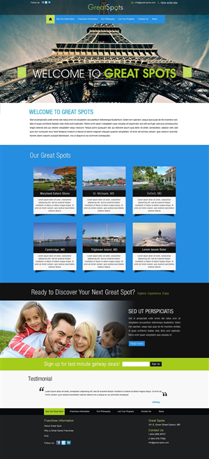 Web Design by Kuldeepak for Great Spots | Design: #3391502