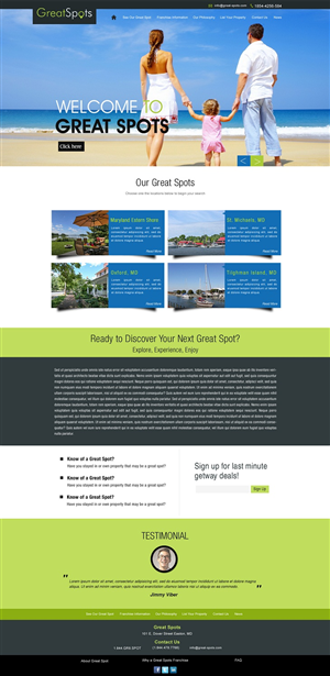 Web Design by Kuldeepak for Great Spots | Design: #3391504