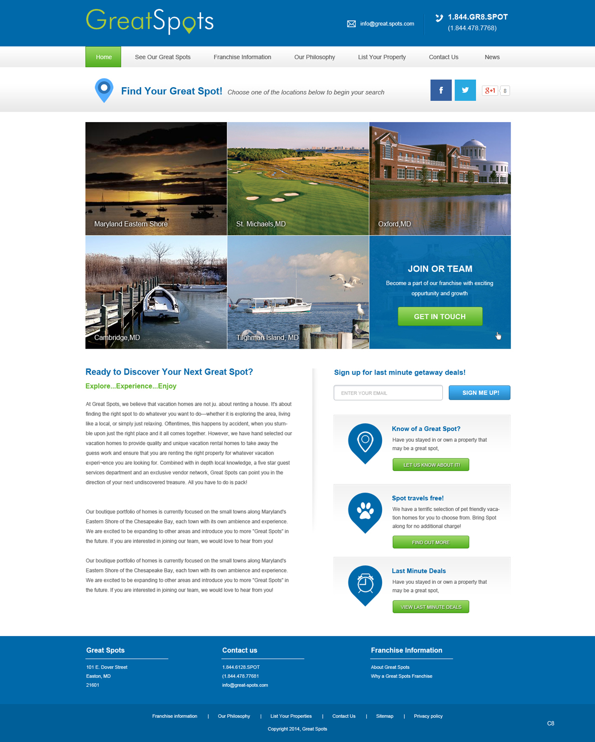 Web Design par pb pour Great Spots | Design #3382836