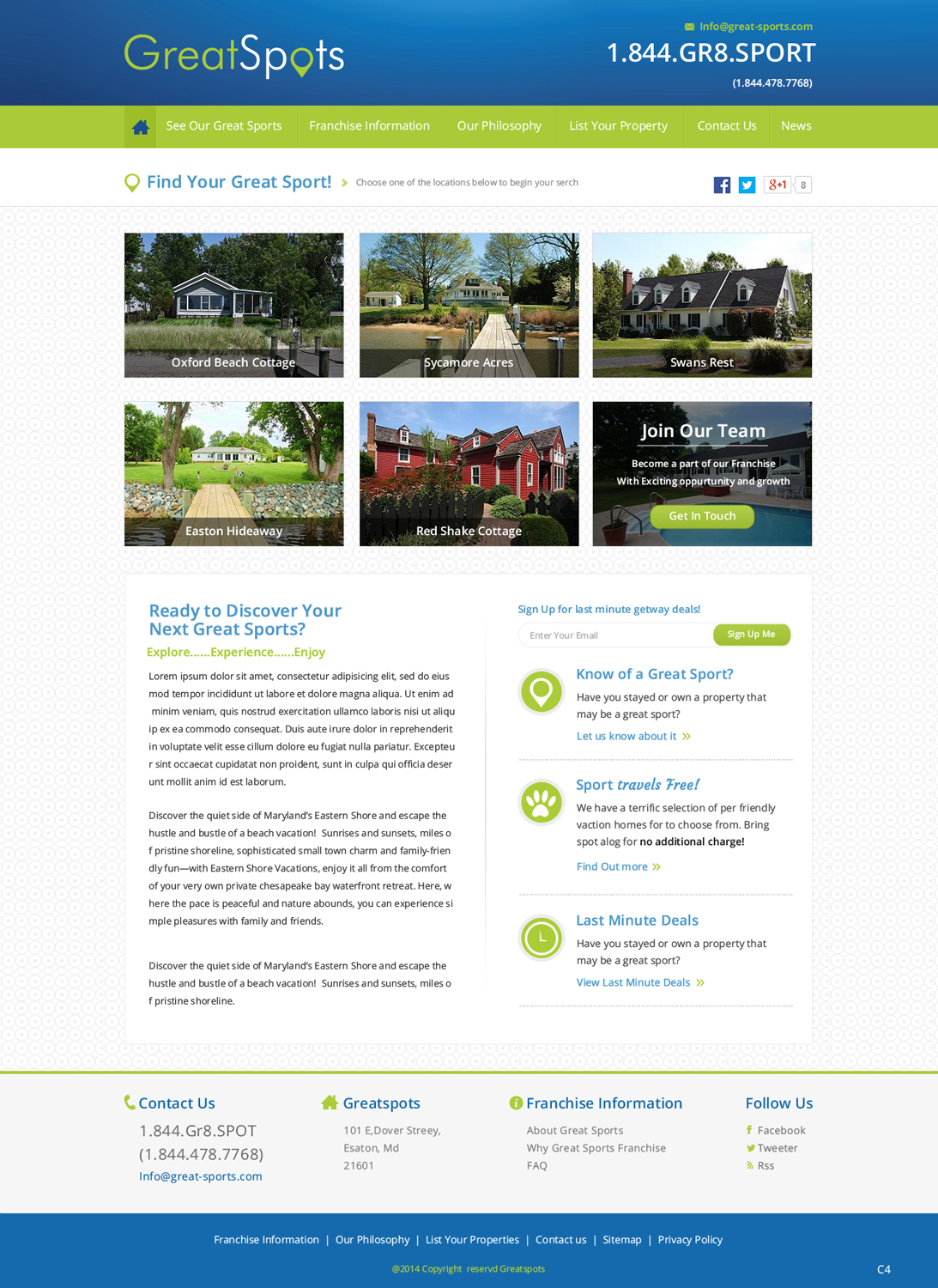 Diseño Web por pb para Great Spots | Diseño #3382855