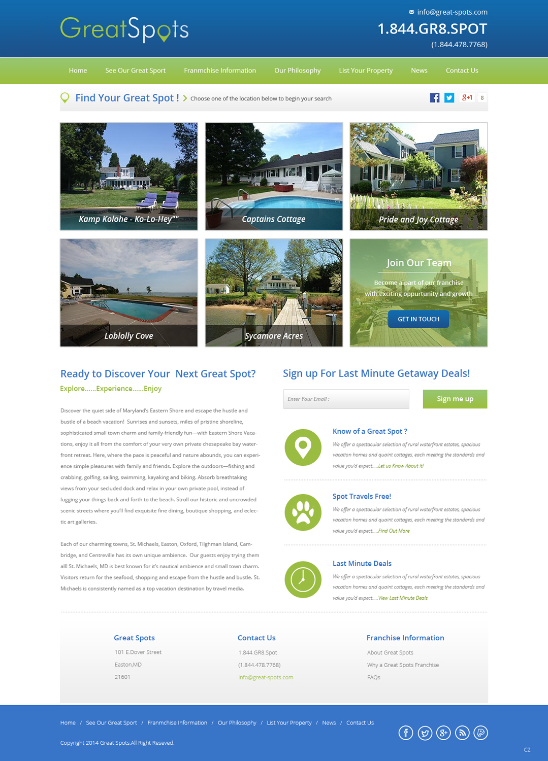 Web Design par pb pour Great Spots | Design #3382860