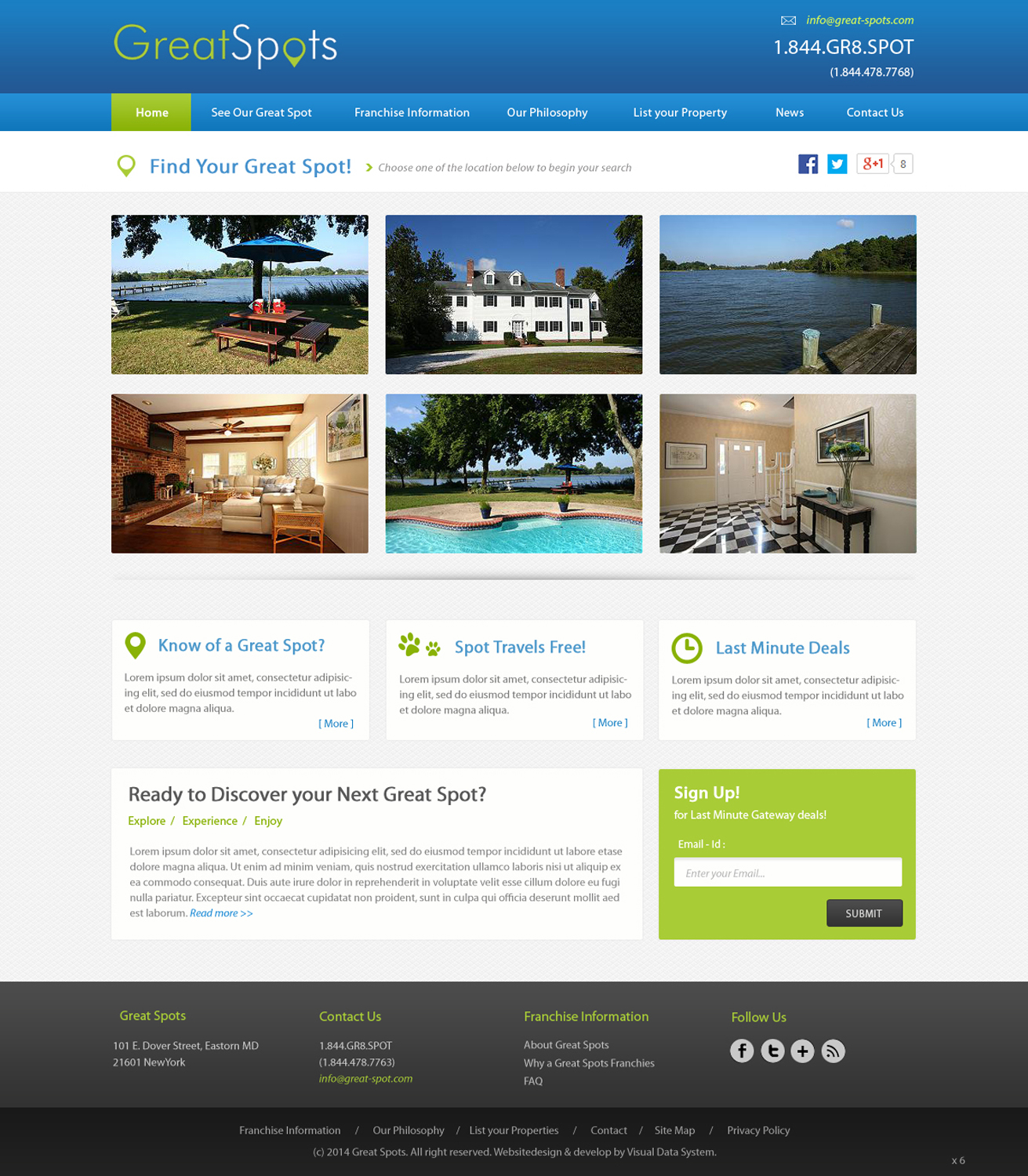 Web Design par pb pour Great Spots | Design #3382884