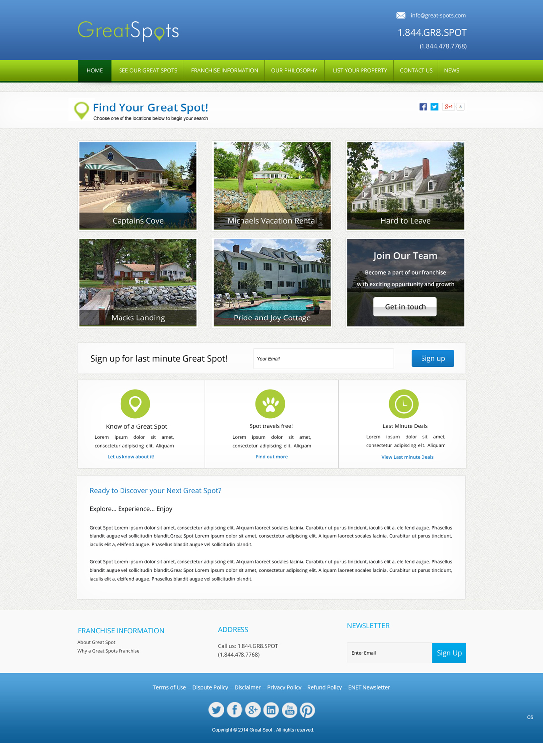 Web-Design von pb für Great Spots | Design #3382888