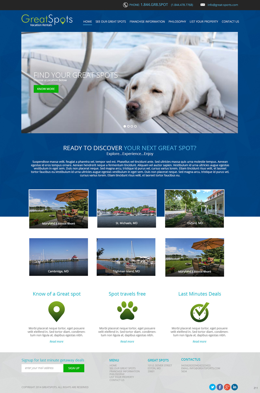 Web Design par pb pour Great Spots | Design #3399012