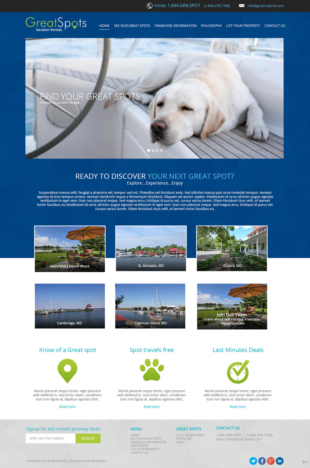 Web Design by pb for Great Spots | Design #3405999