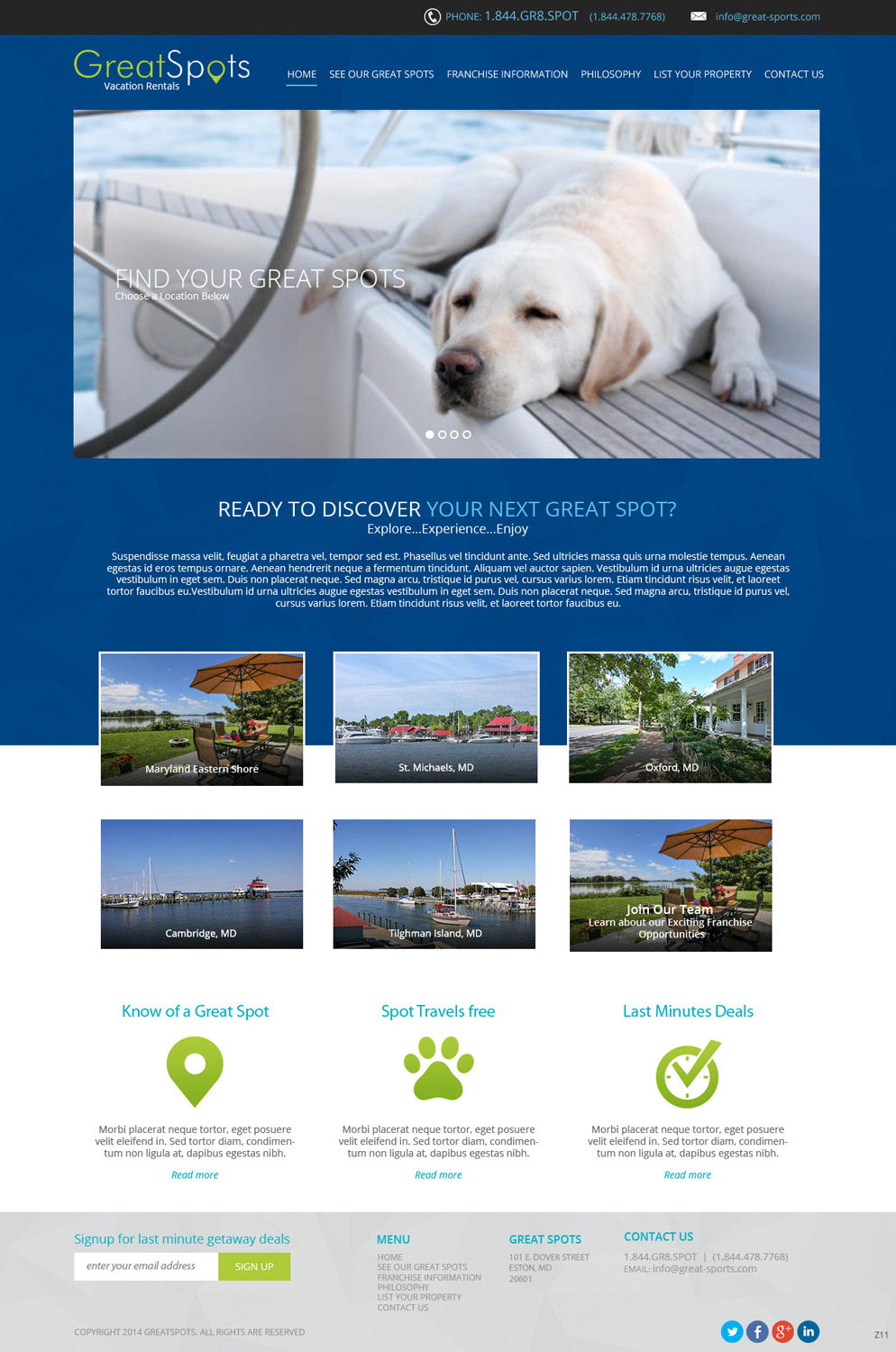 Web Design by pb for Great Spots | Design #3406336