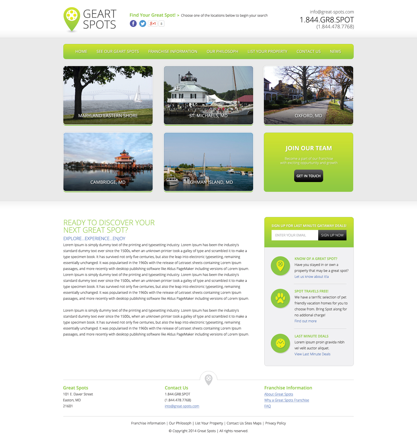 Web Design par Impressive Sol pour Great Spots | Design #3374293