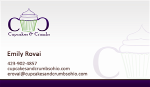 Business Card Design by Hardcore Design for Cupcakes and Crumbs | Design: #3421595