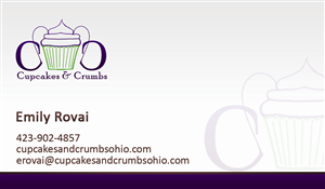 Business Card Design by Hardcore Design for Cupcakes and Crumbs | Design: #3423261