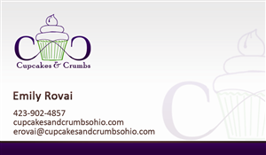 Business Card Design by Hardcore Design for Cupcakes and Crumbs | Design: #3431822