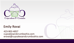 Business Card Design by Hardcore Design for Cupcakes and Crumbs | Design: #3437228