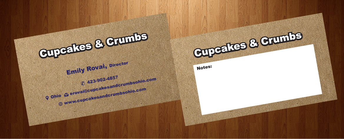 Business Card Design by harmi_199 for Cupcakes and Crumbs | Design #3360360