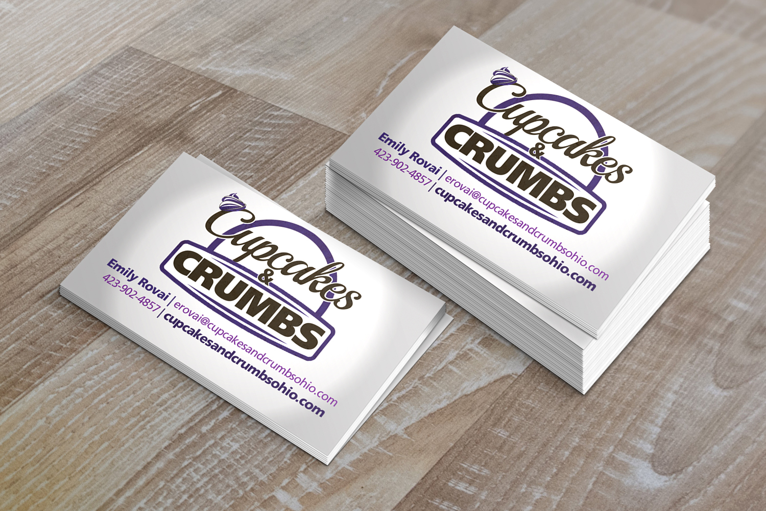 Business Card Design by j.doe for Cupcakes and Crumbs | Design #3368581